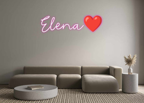 Scritta neon personalizzata Elena❤
️