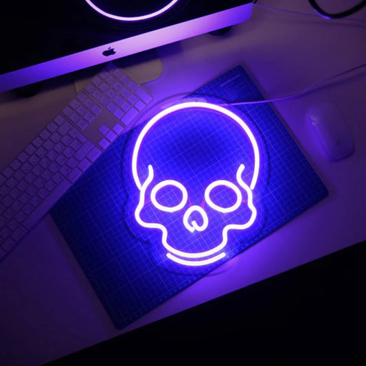 Teschio - Simbolo Neon led