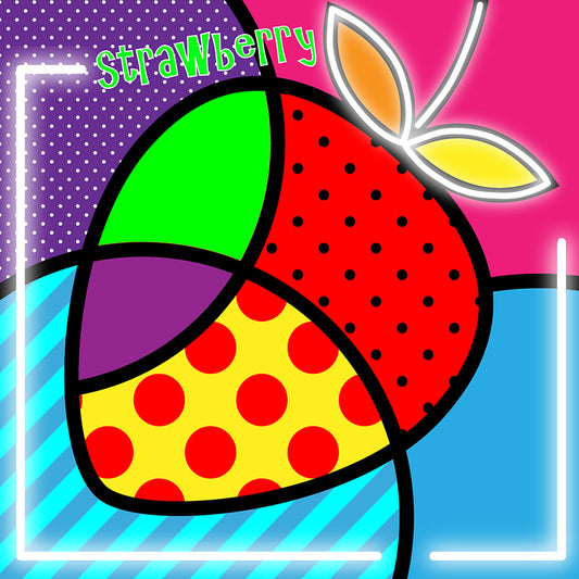 Strawberry - Quadro neon led da parete