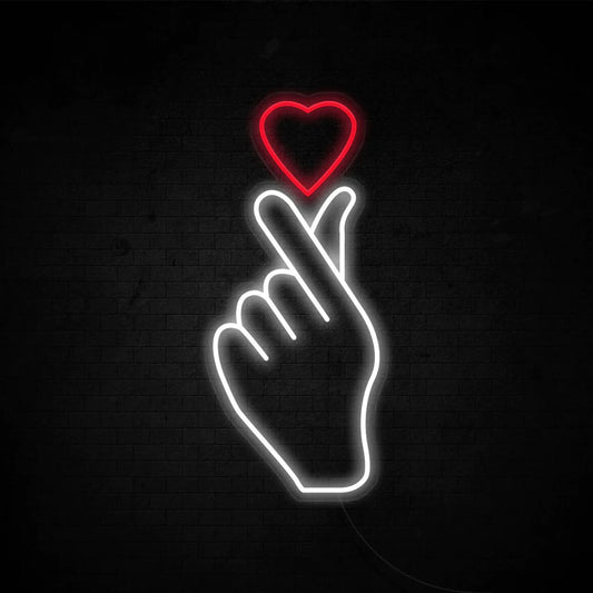 Mano con cuore - Neon led