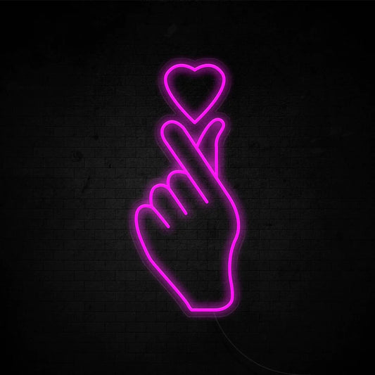 Mano con cuore - Neon led